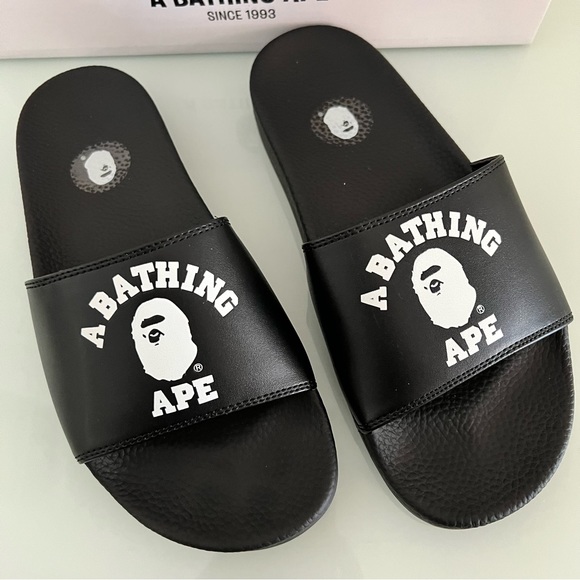 Bape college slides size 8 men’s black main image 6